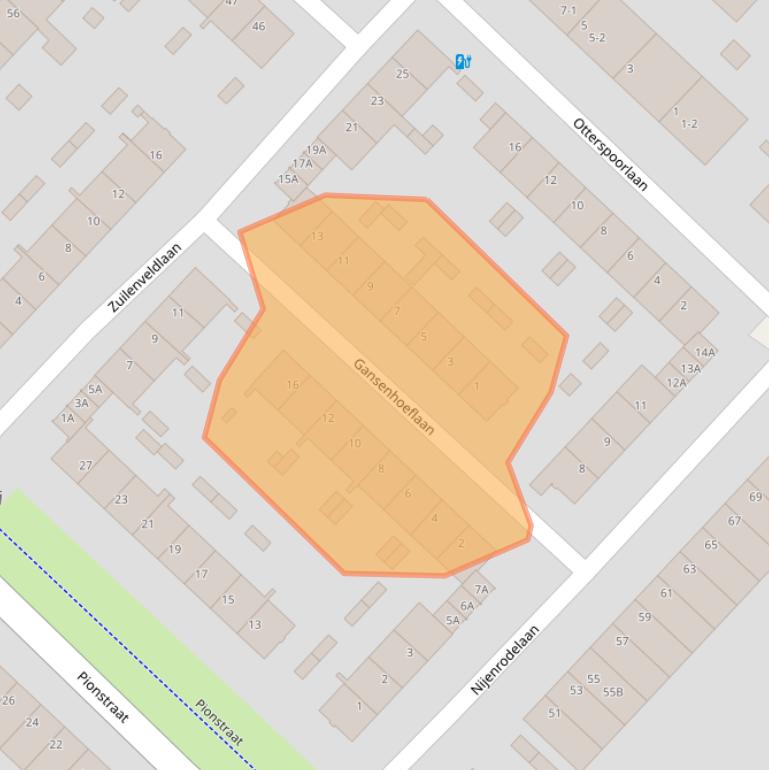 Kaart van postcodegebied 3554TM.