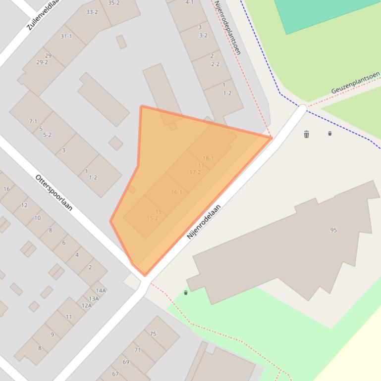 Kaart van postcodegebied 3554TW.