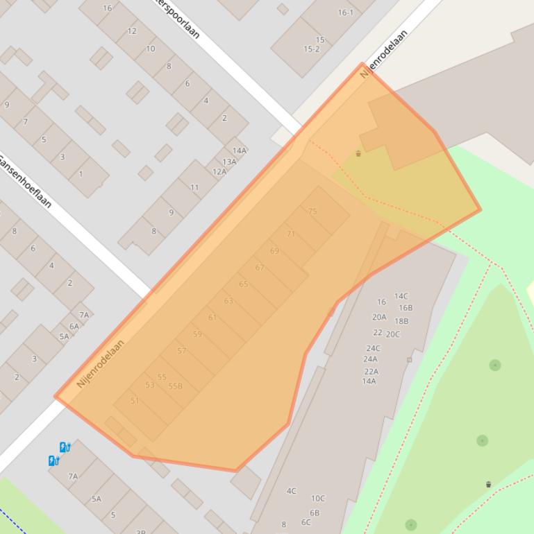 Kaart van postcodegebied 3554TX.