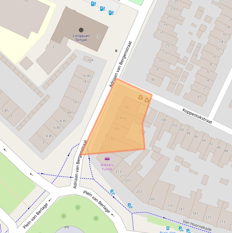 Kaart van postcodegebied 3554VA.