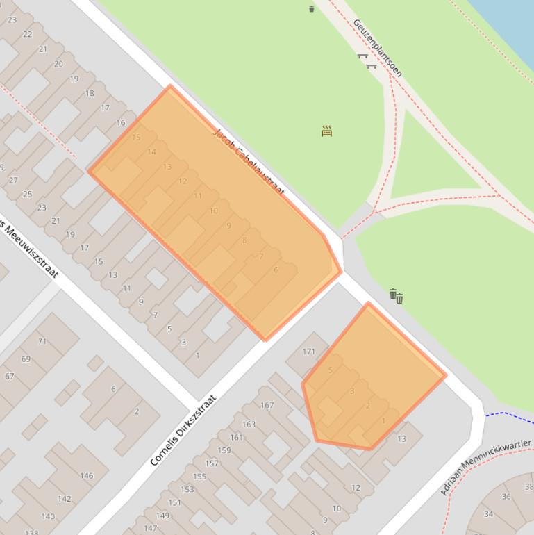 Kaart van postcodegebied 3554VG.