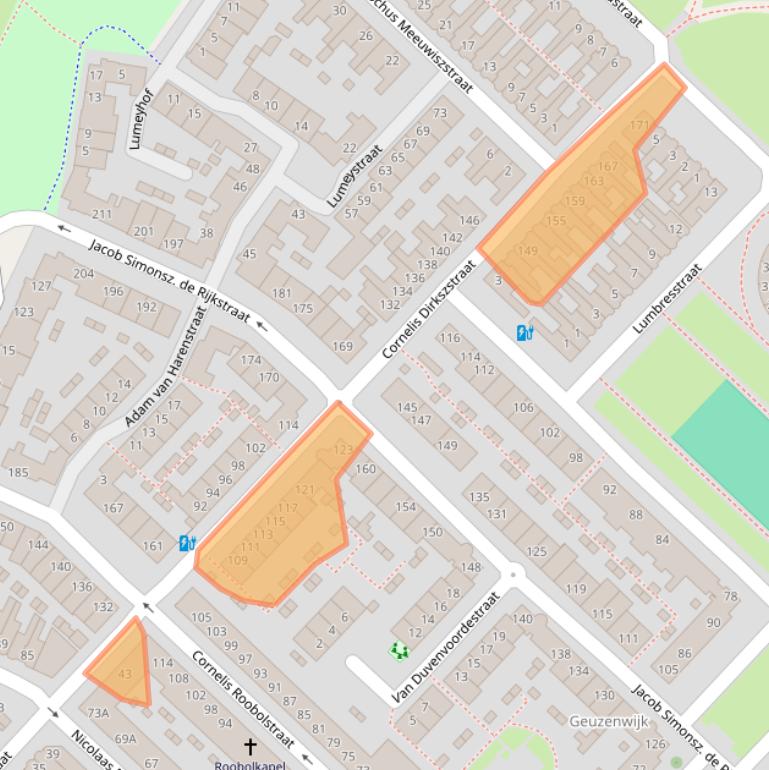 Kaart van postcodegebied 3554VK.