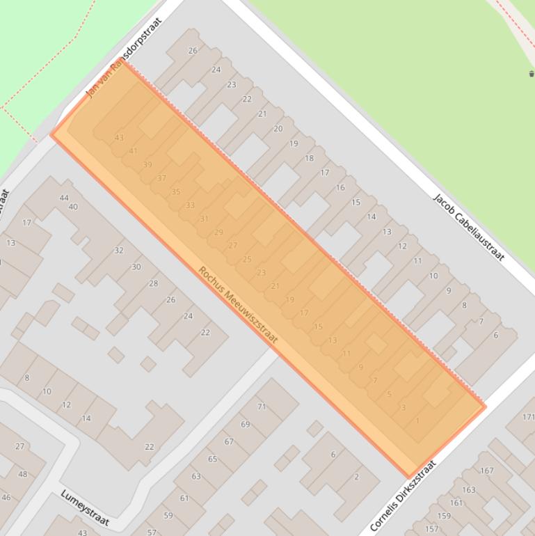 Kaart van postcodegebied 3554VR.