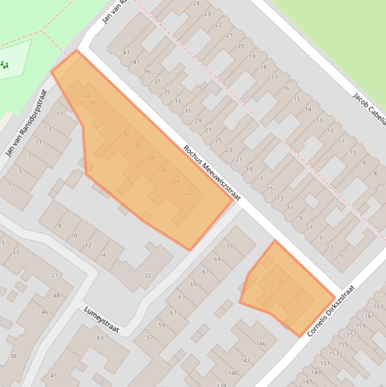 Kaart van postcodegebied 3554VS.