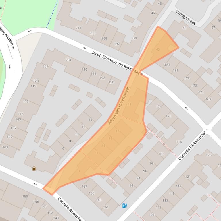 Kaart van postcodegebied 3554VT.