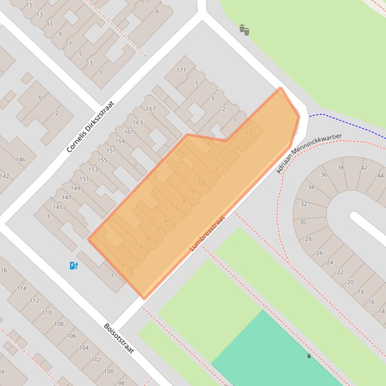 Kaart van postcodegebied 3554VW.