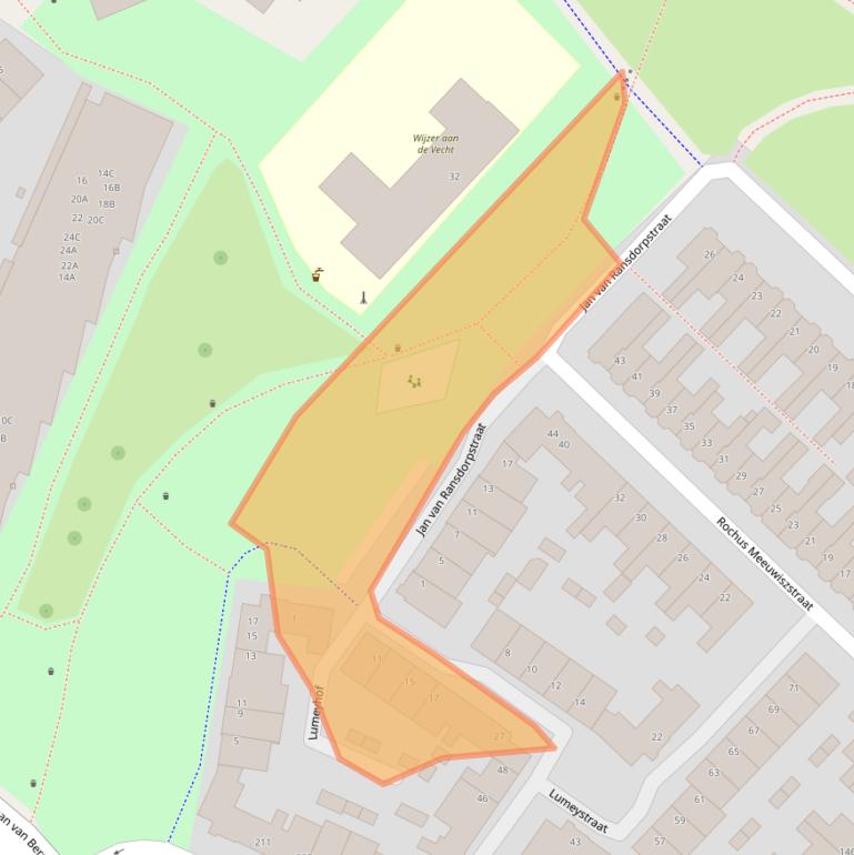 Kaart van postcodegebied 3554WB.