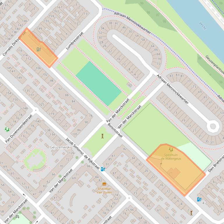 Kaart van postcodegebied 3554XA.