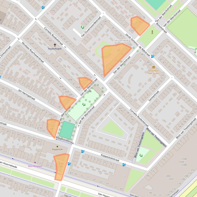 Kaart van postcodegebied 3554XK.