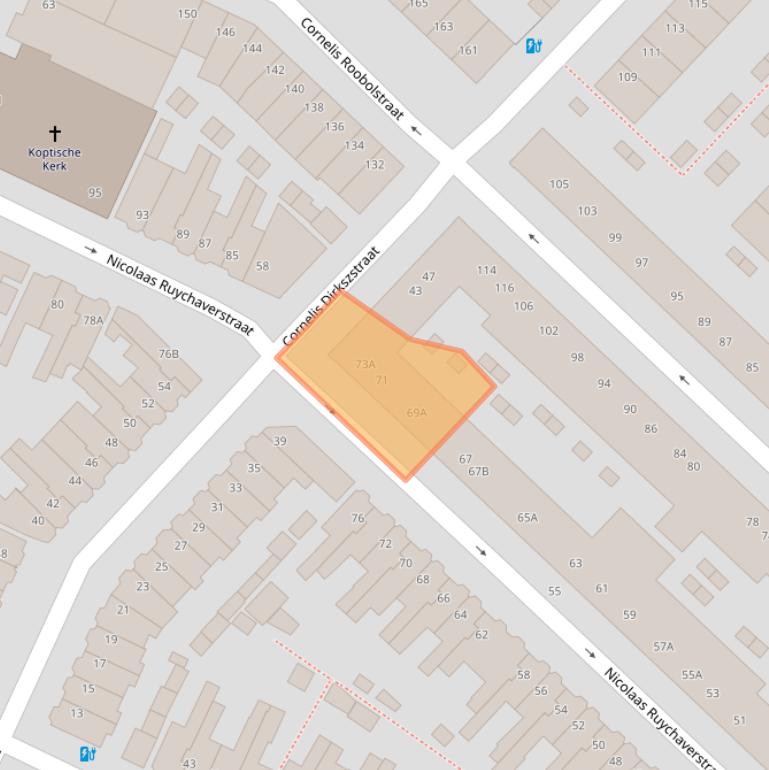 Kaart van postcodegebied 3554XN.