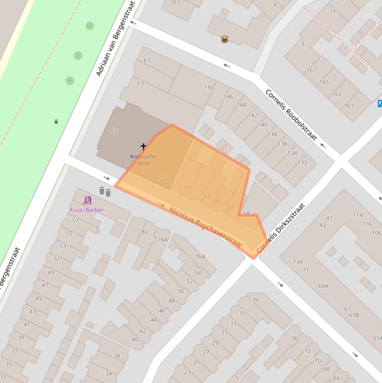 Kaart van postcodegebied 3554XP.