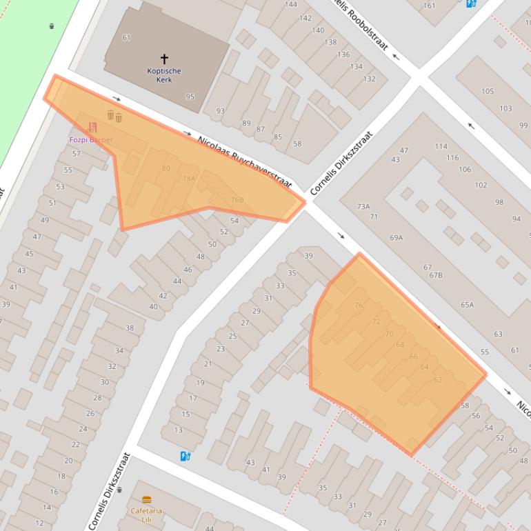 Kaart van postcodegebied 3554XT.