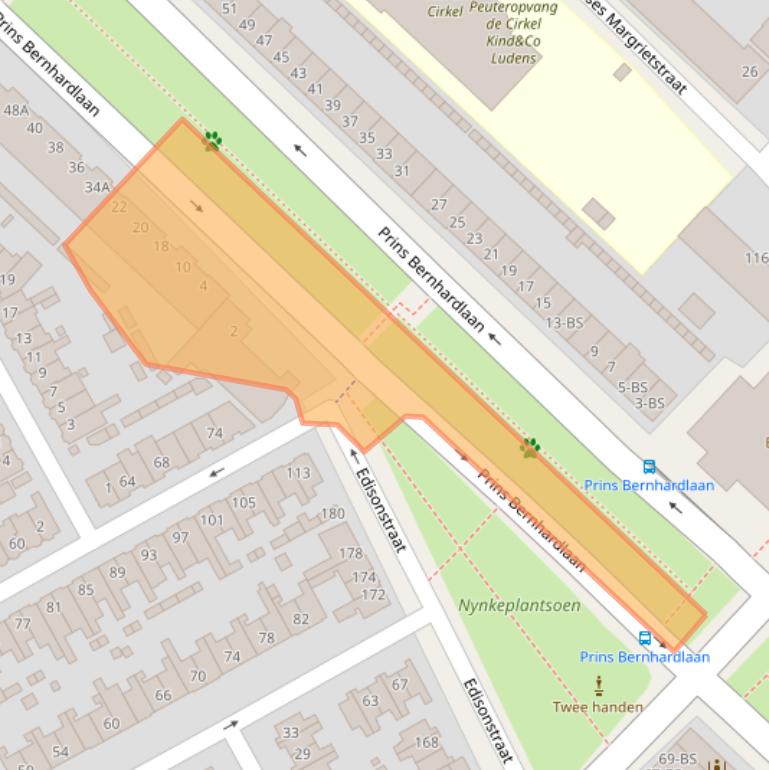 Kaart van postcodegebied 3555AD.