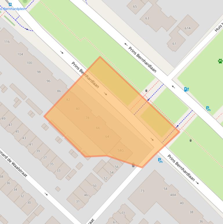 Kaart van postcodegebied 3555AG.