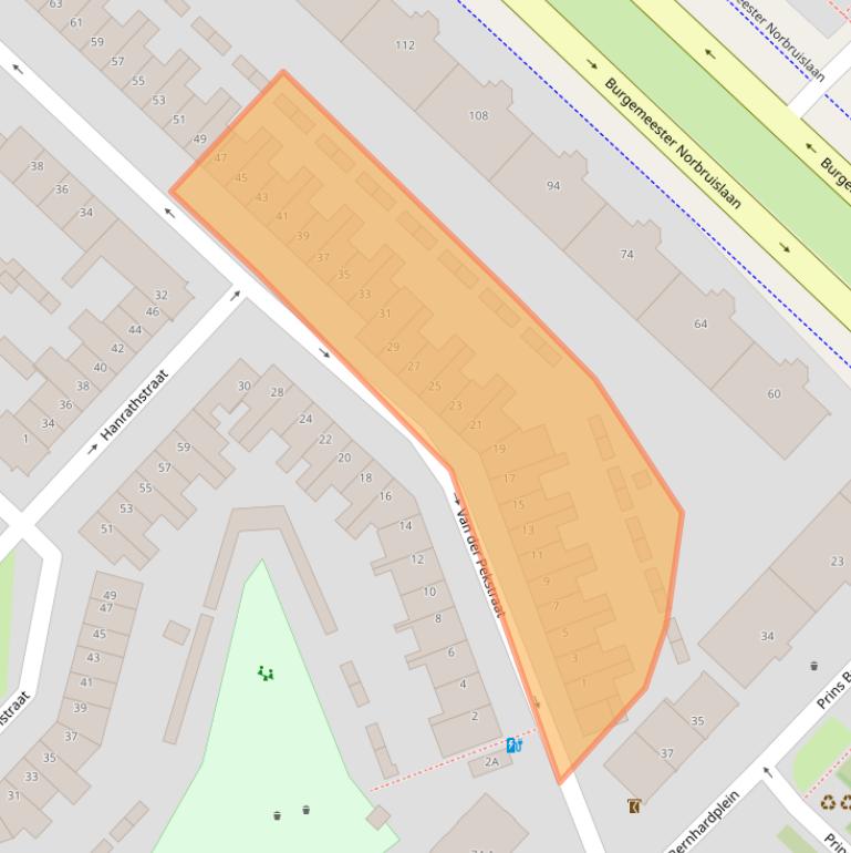 Kaart van postcodegebied 3555AS.