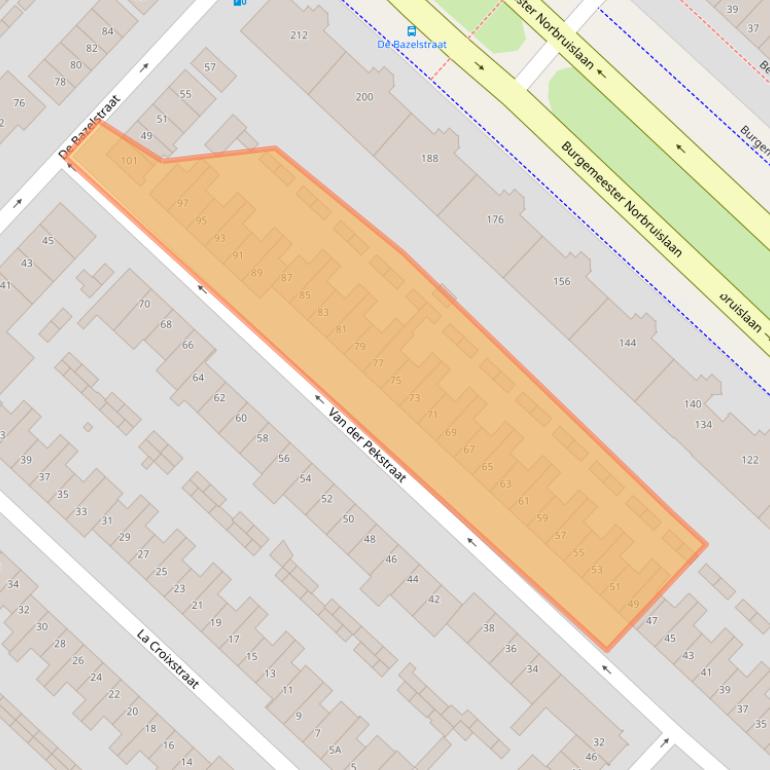 Kaart van postcodegebied 3555AT.