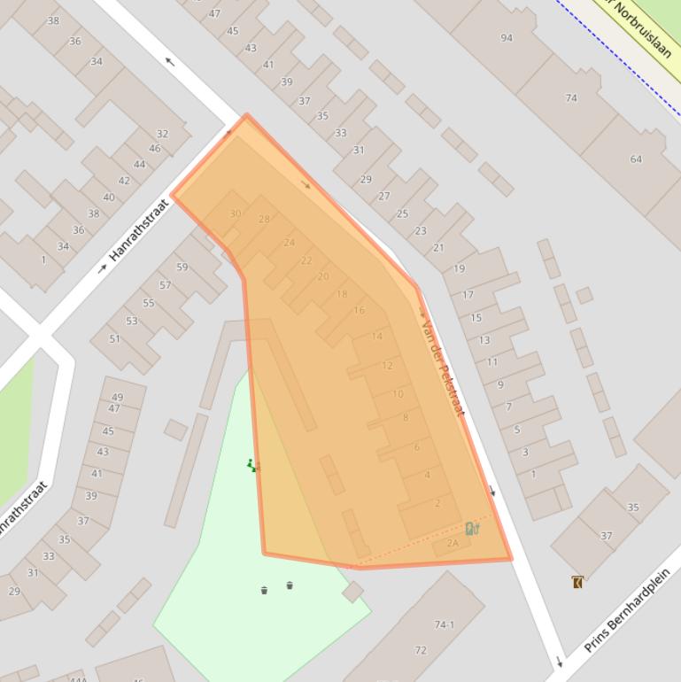 Kaart van postcodegebied 3555AV.