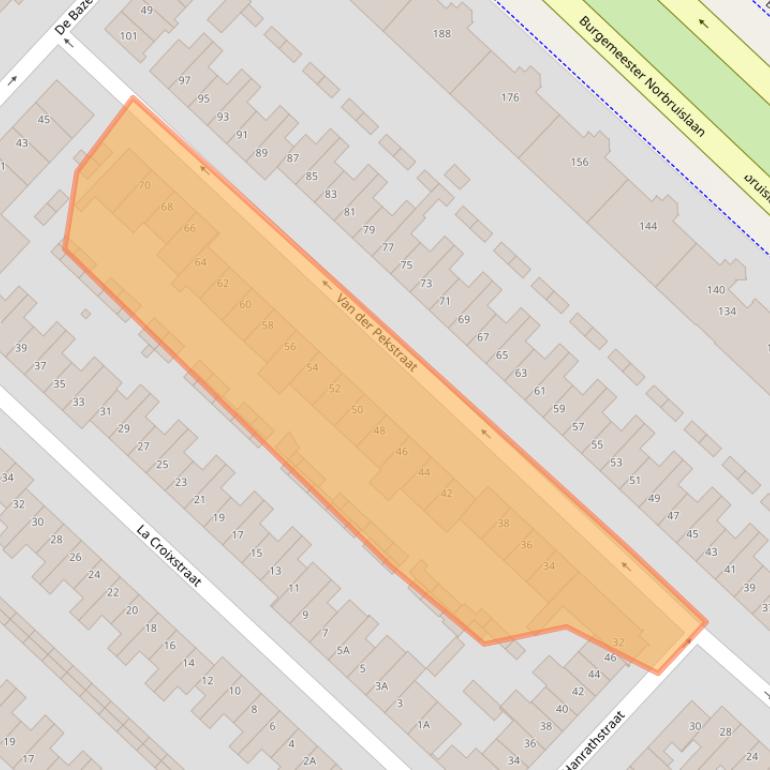 Kaart van postcodegebied 3555AW.