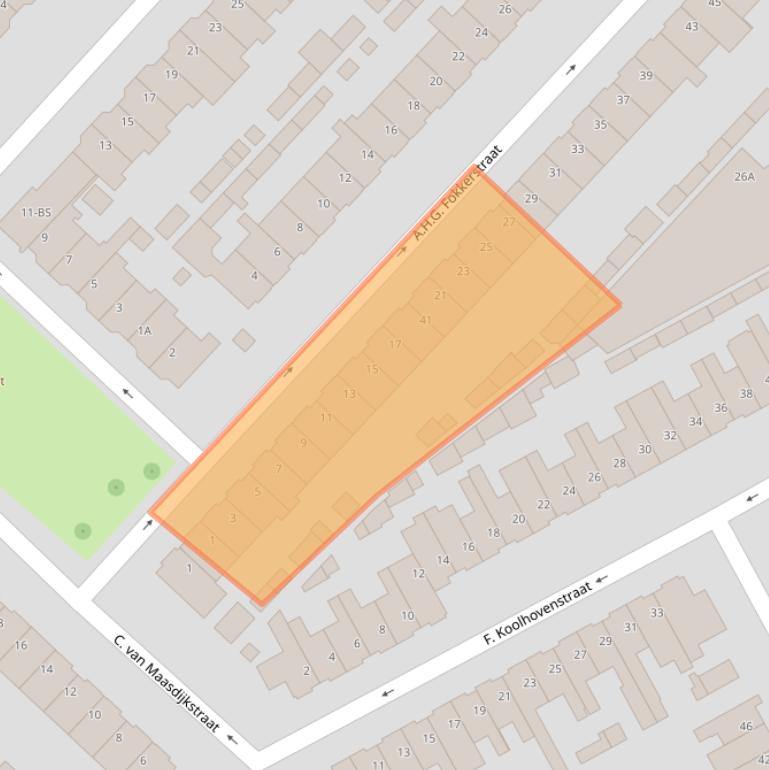 Kaart van postcodegebied 3555BA.