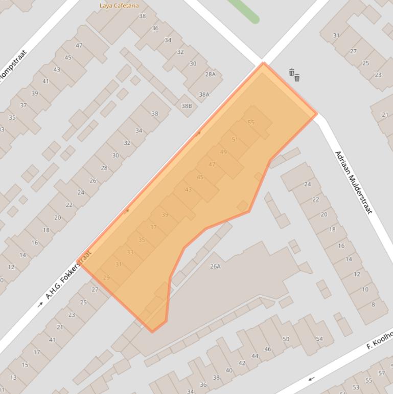 Kaart van postcodegebied 3555BB.