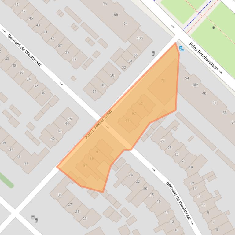 Kaart van postcodegebied 3555BC.