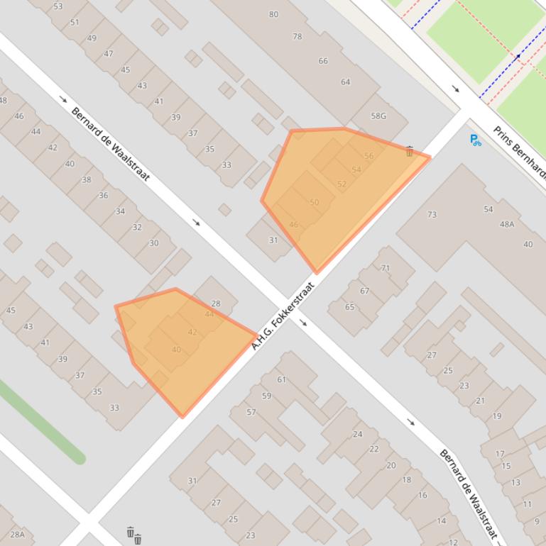 Kaart van postcodegebied 3555BE.