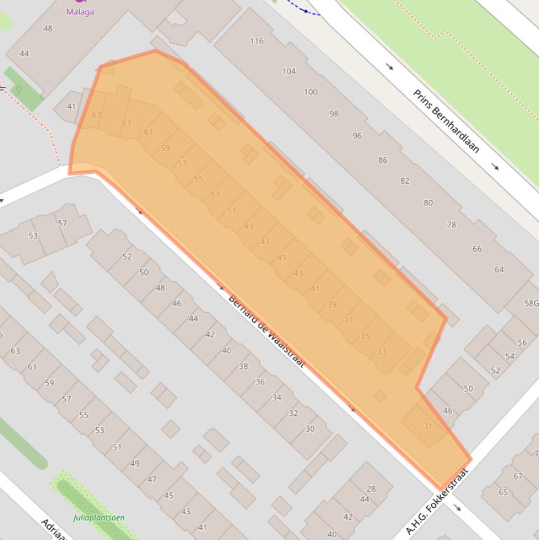 Kaart van postcodegebied 3555BH.