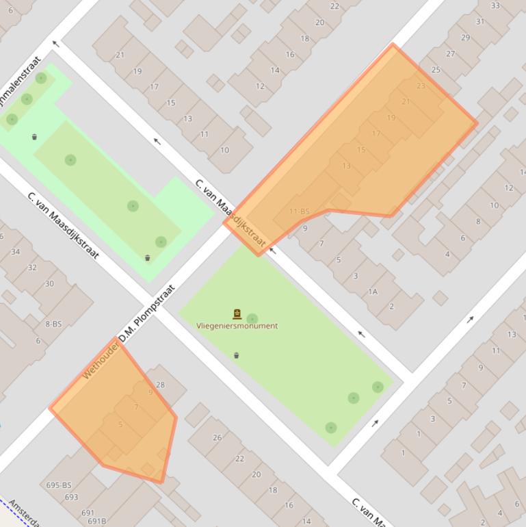 Kaart van postcodegebied 3555BR.