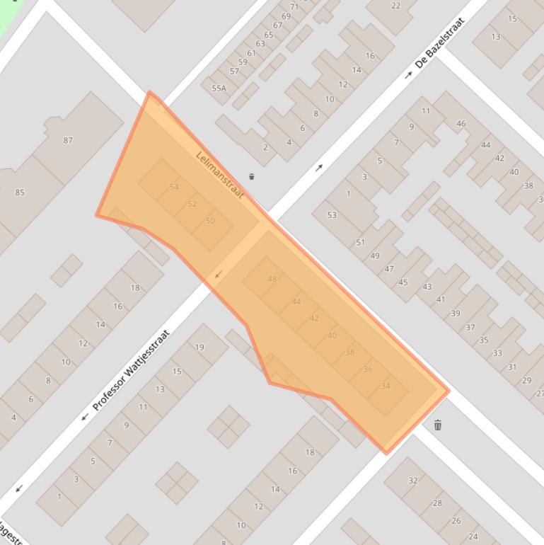 Kaart van postcodegebied 3555CD.