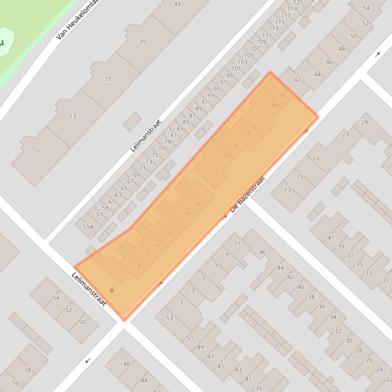 Kaart van postcodegebied 3555CS.