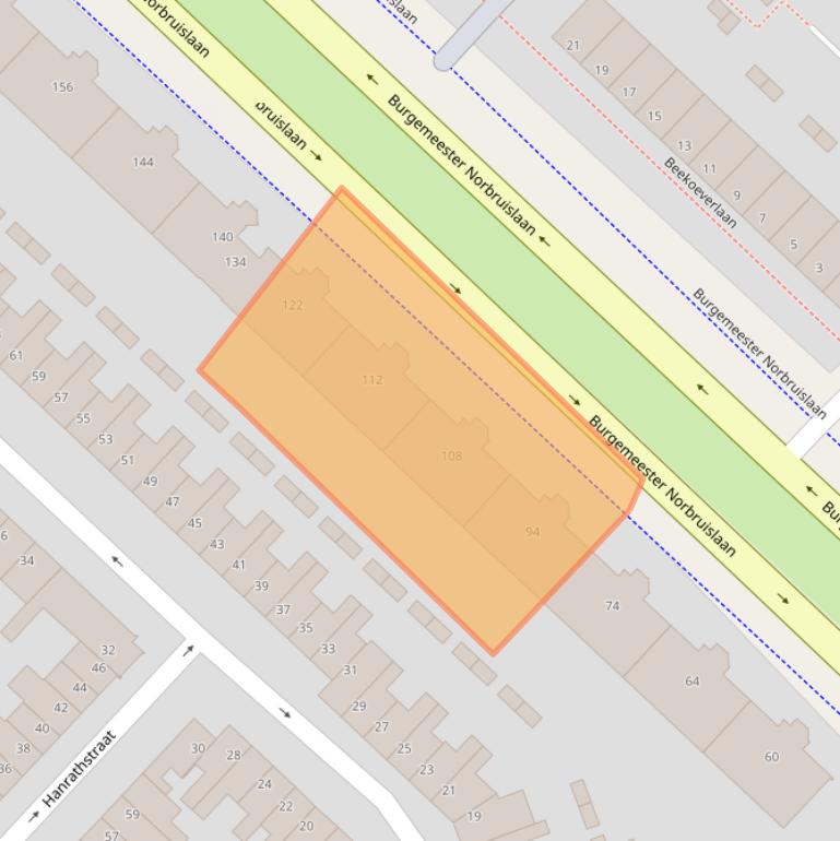 Kaart van postcodegebied 3555EH.