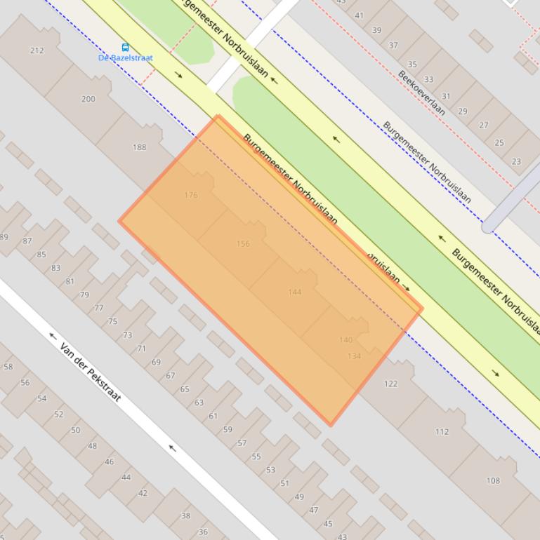 Kaart van postcodegebied 3555EJ.