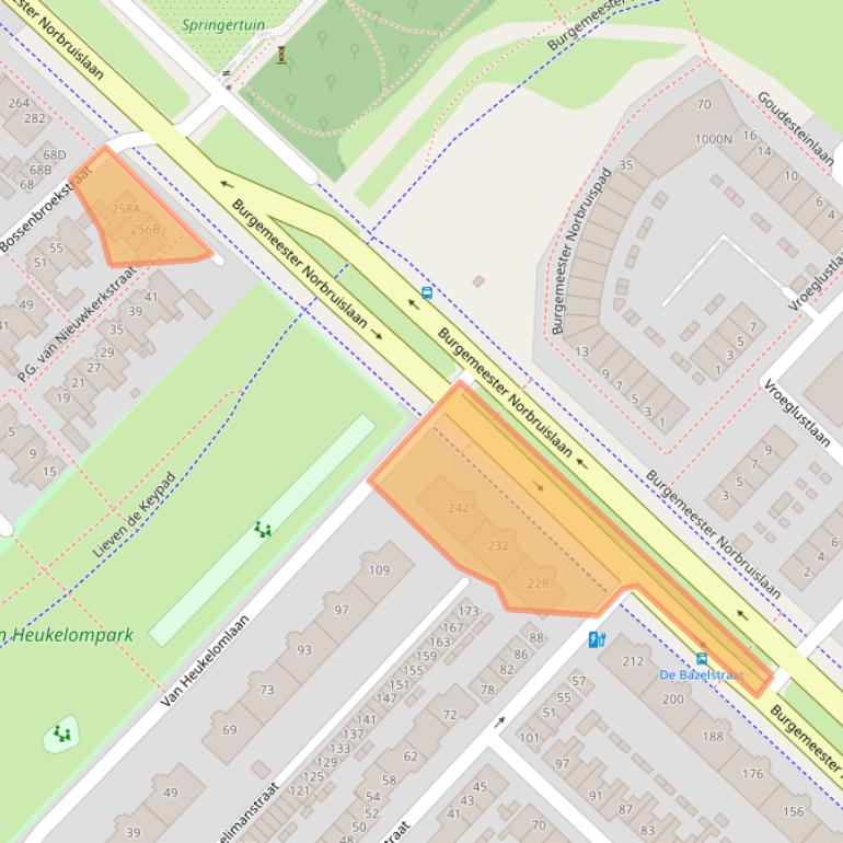 Kaart van postcodegebied 3555EL.