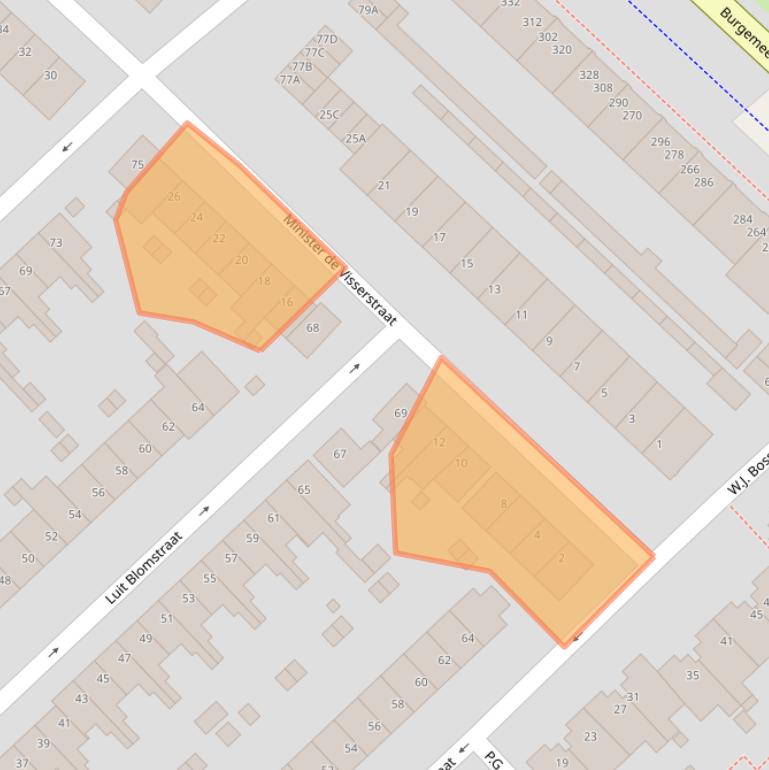 Kaart van postcodegebied 3555EW.