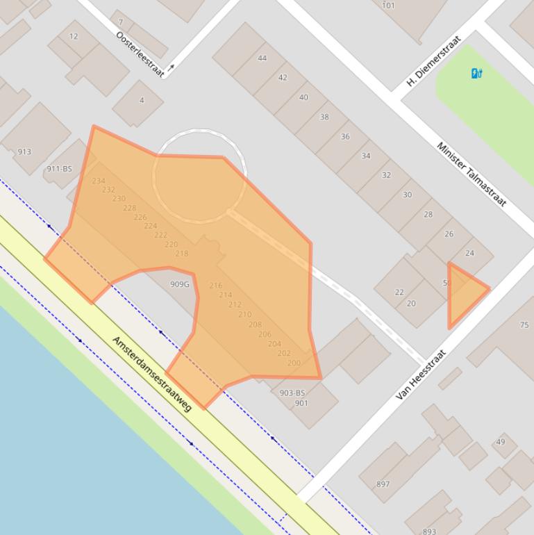 Kaart van postcodegebied 3555GD.