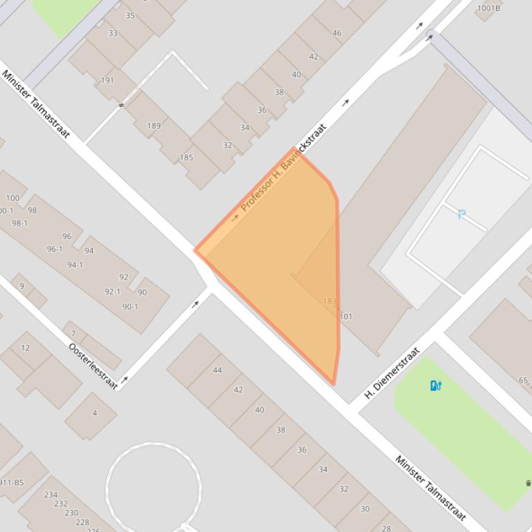 Kaart van postcodegebied 3555GE.