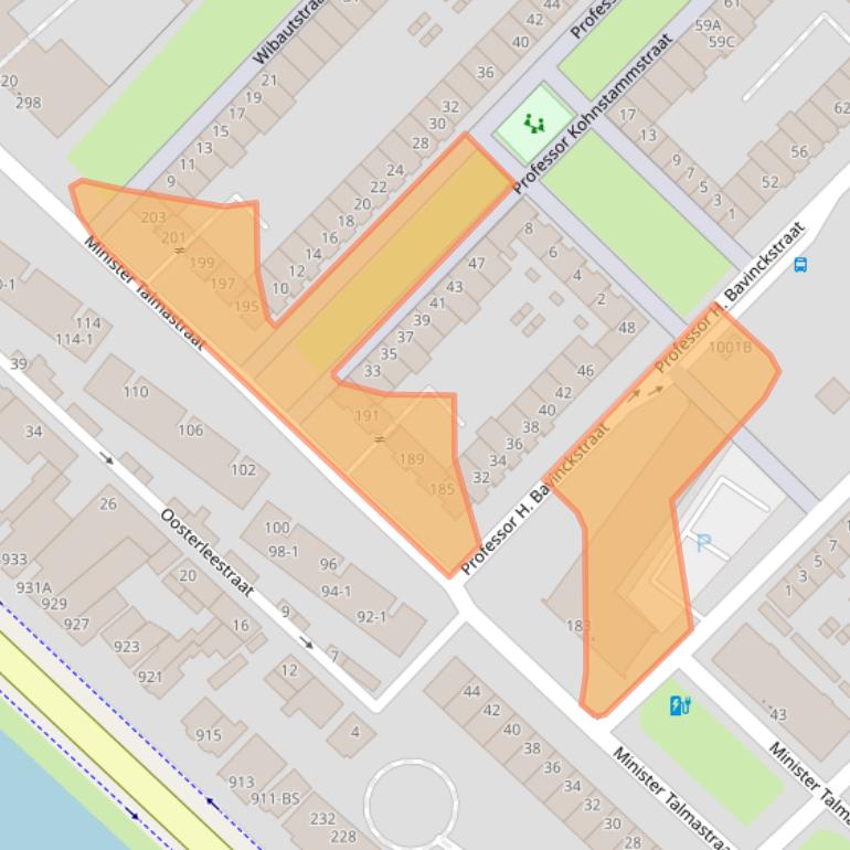 Kaart van postcodegebied 3555GG.