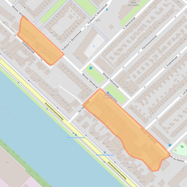 Kaart van postcodegebied 3555GH.