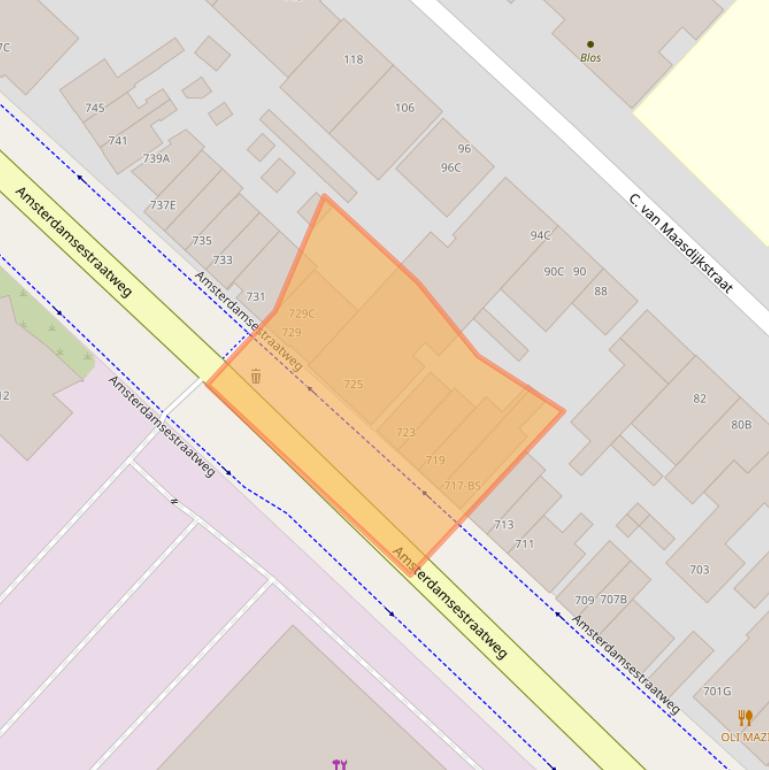 Kaart van postcodegebied 3555HG.