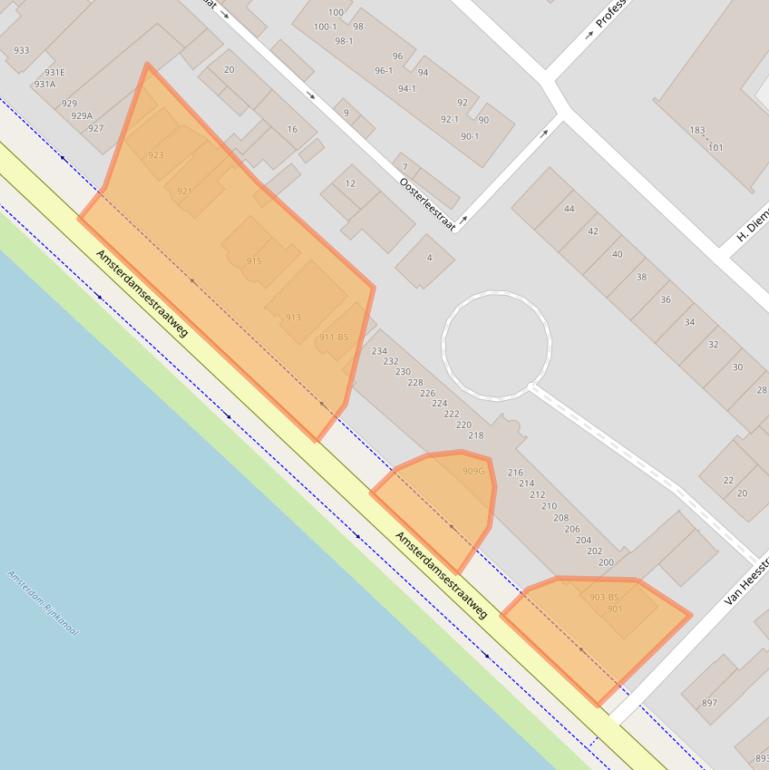 Kaart van postcodegebied 3555HN.