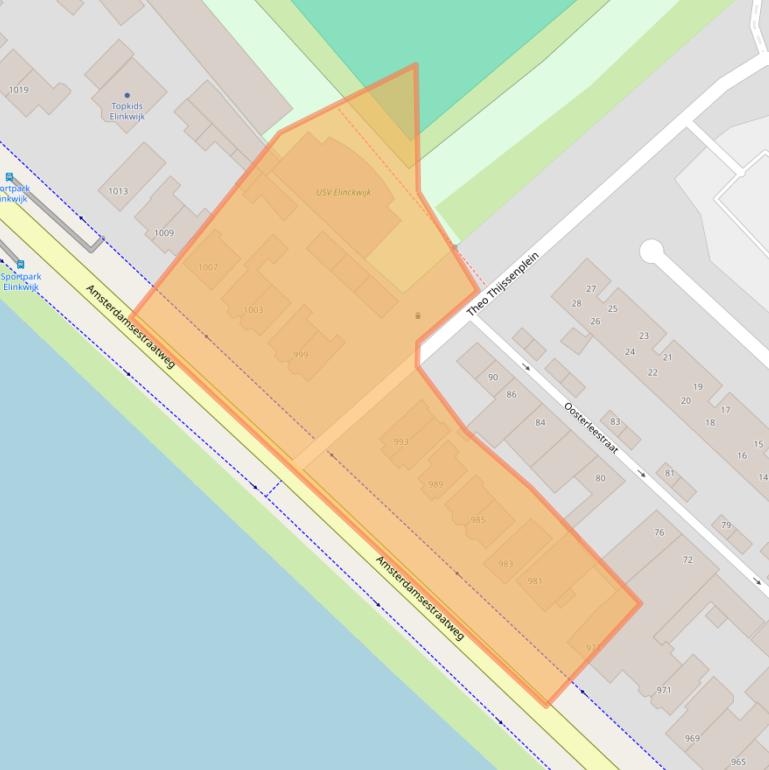 Kaart van postcodegebied 3555HS.