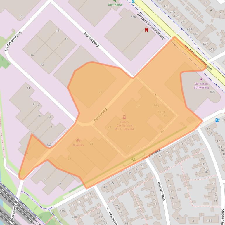 Kaart van postcodegebied 3555HW.