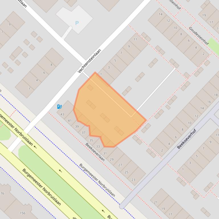 Kaart van postcodegebied 3555JS.