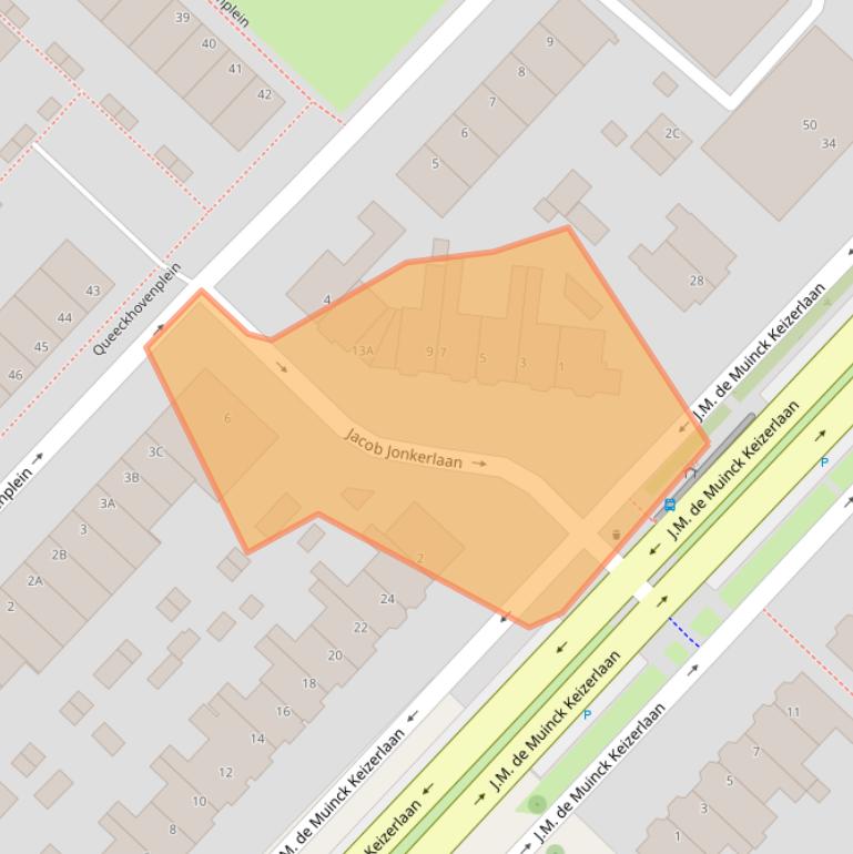 Kaart van postcodegebied 3555JW.