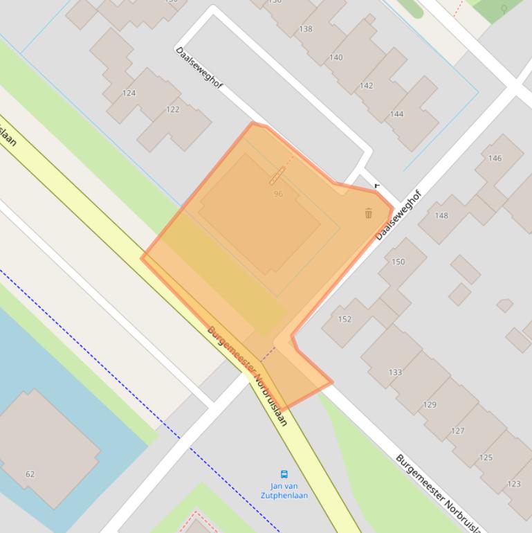 Kaart van postcodegebied 3555RB.