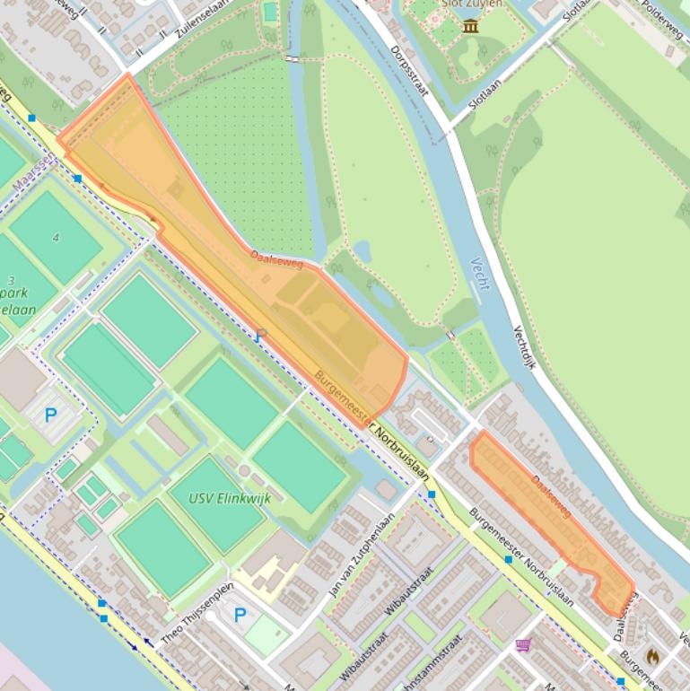 Kaart van postcodegebied 3555SW.