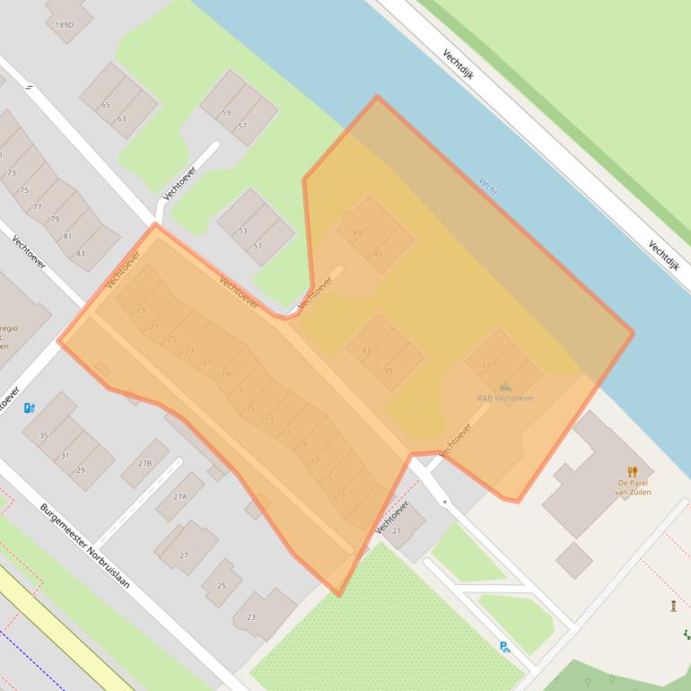 Kaart van postcodegebied 3555SX.