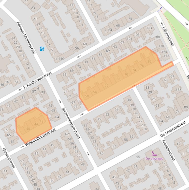 Kaart van postcodegebied 3555VD.