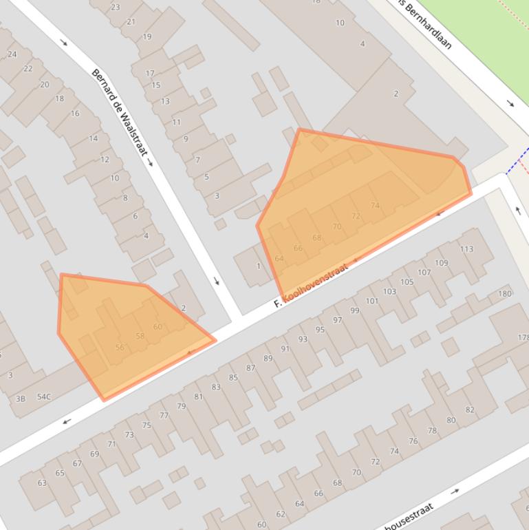 Kaart van postcodegebied 3555VL.