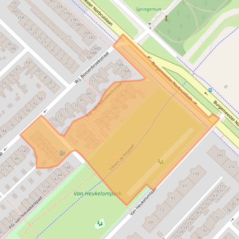 Kaart van postcodegebied 3555VX.